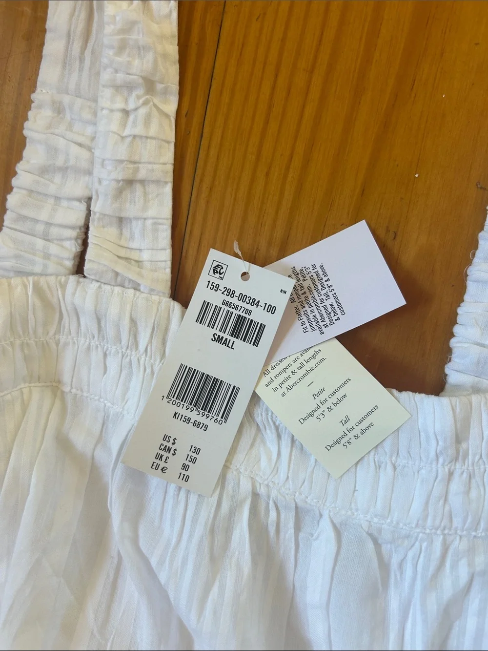 Abercrombie & Fitch White Tiered Sundress